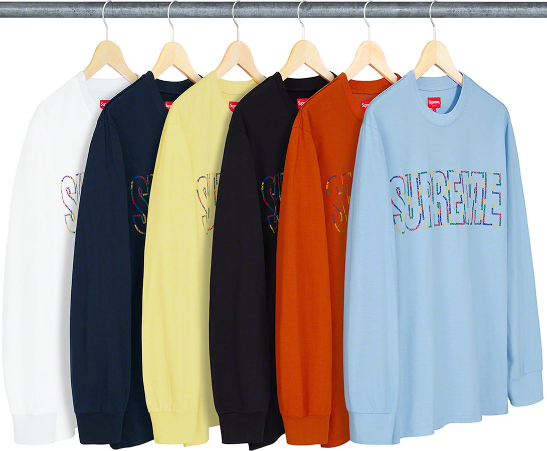 supreme2019SS International L/S Tee  白