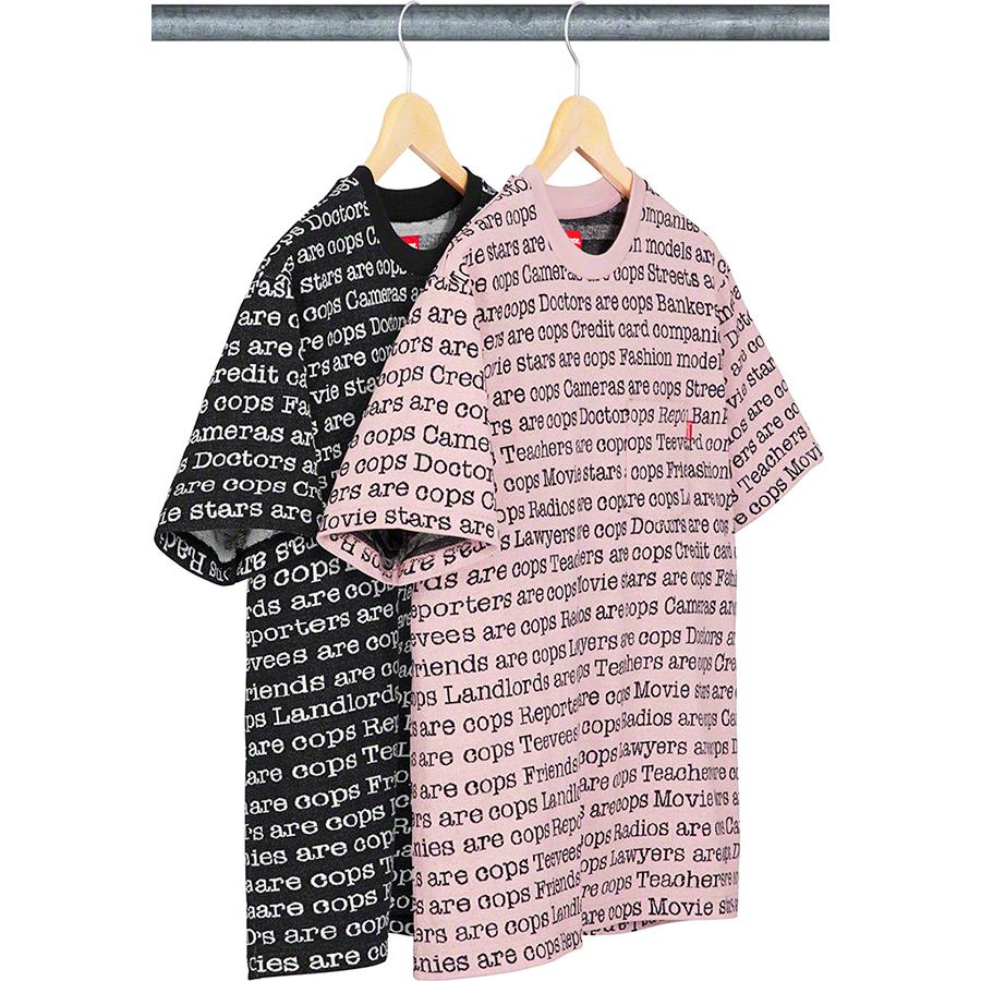 Supreme Cops Jacquard Pocket Tee for spring summer 19 season