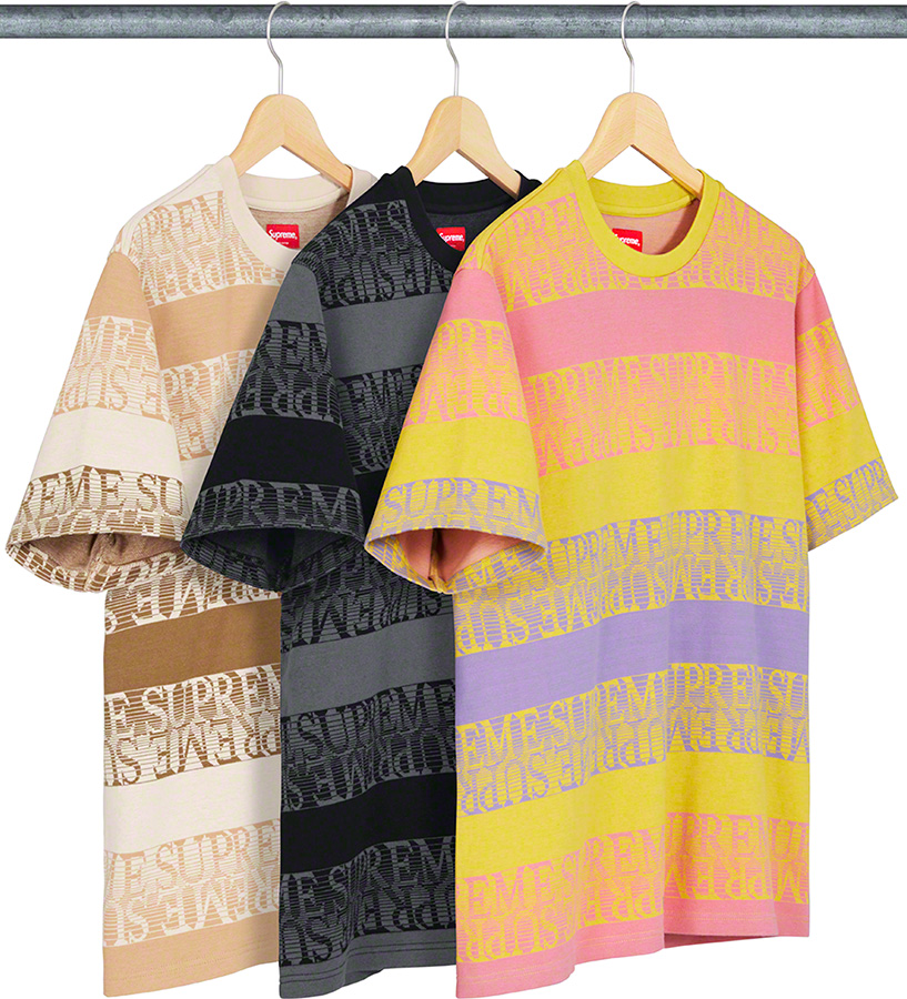 Text Stripe Jacquard S S Top - spring summer 2019 - Supreme