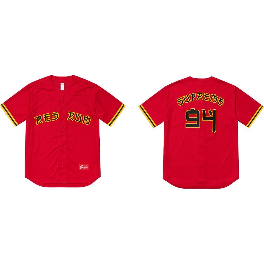 Supreme Red Rum Baseball Jersey Natural Men's - SS19 - US