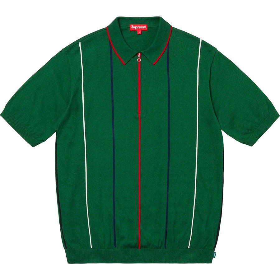 Details on Pinstripe Half Zip Polo  from spring summer
                                                    2019 (Price is $128)