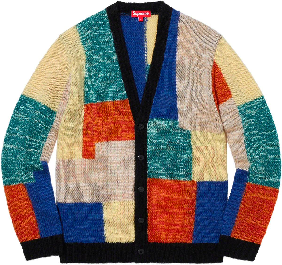 Patchwork Mohair Cardigan - spring summer 2019 - Supreme