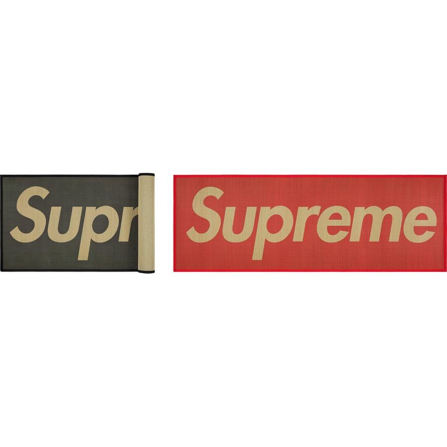 supreme Woven straw mat ブラック ラグマット