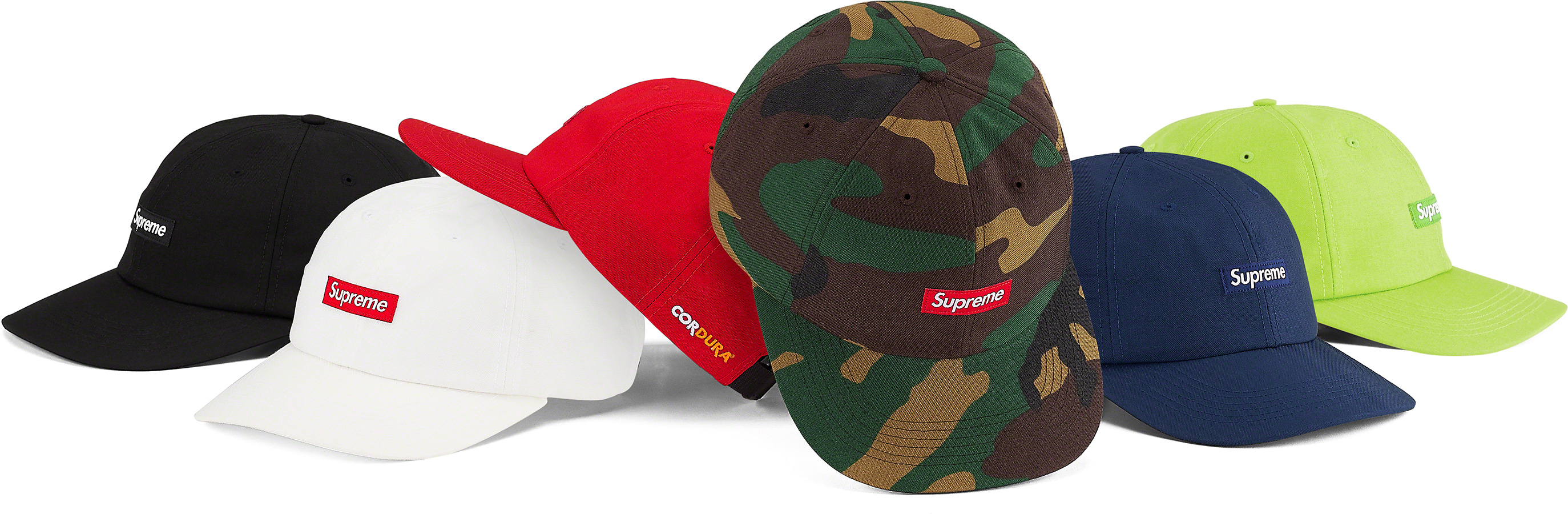 SUPREME Cap Nylon Red Small Box 6Panel Fashion head wear Red Nylon