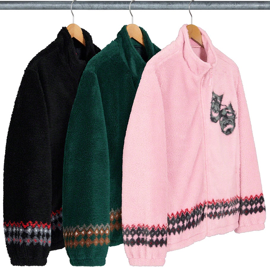 Supreme drama mask fleece jacket-