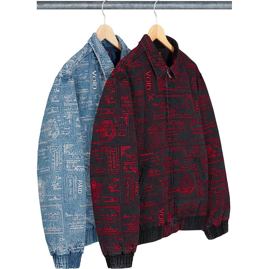 Supreme Checks Embroidered Denim Jacket released during spring summer 20 season