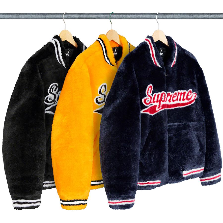 Supreme Faux Fur Varsity Jacket releasing on Week 1 for spring summer 2020