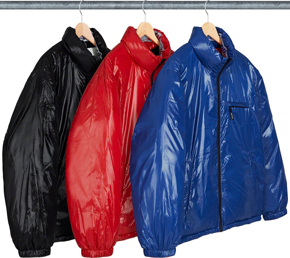 【SUPREME】Shiny Reversible Puffy Jacket