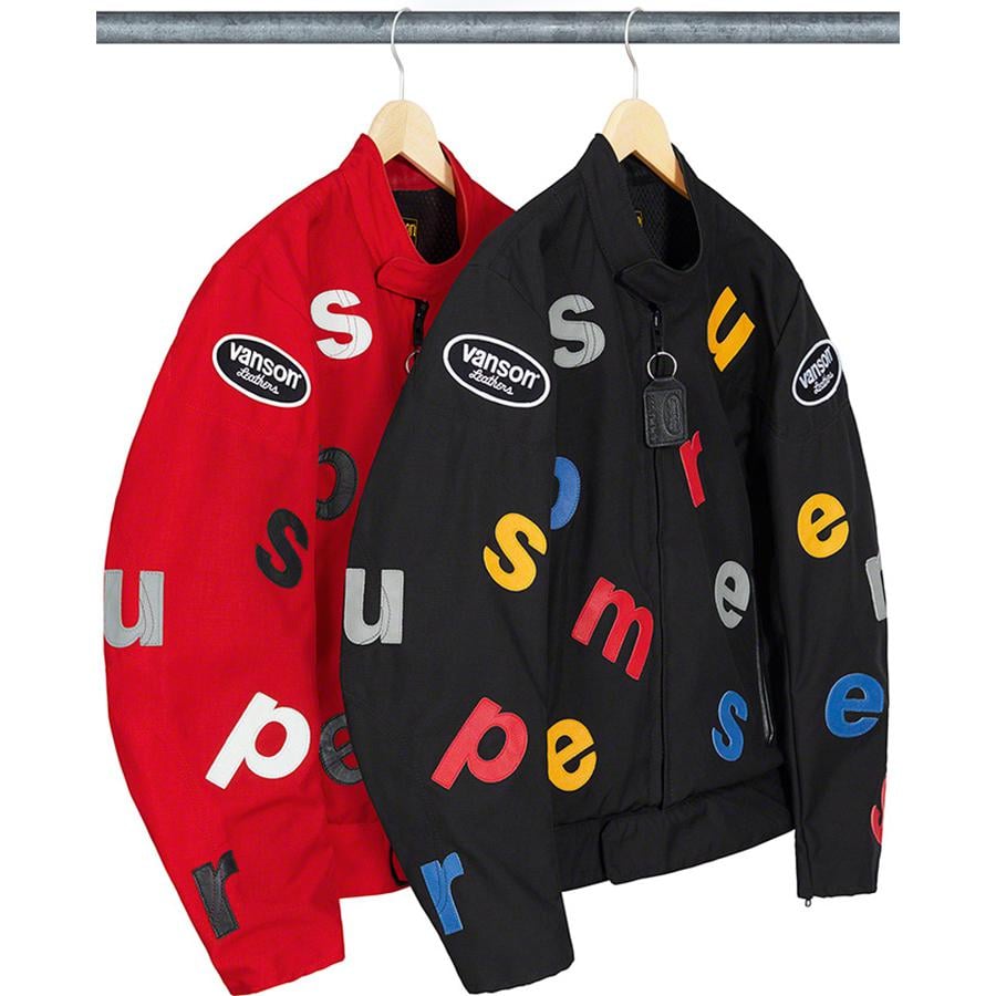 Supreme Supreme Vanson Leathers Letters Cordura Jacket released during spring summer 20 season