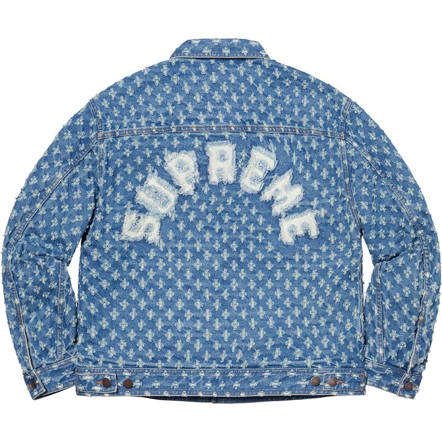 Supreme Hole Punch Denim Trucker Jacket (SS20) - $218
