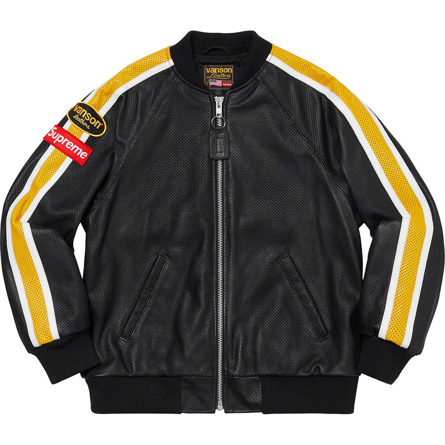 Details on Supreme Vanson Leathers Perforated Bomber Jacket  from spring summer
                                                    2020 (Price is $788)