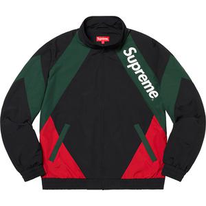 supreme paneled track jacket light blue