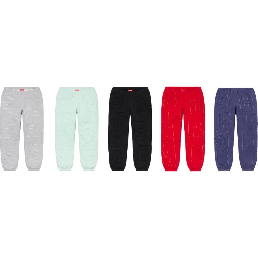 Supreme Cutout Letters Sweatpant releasing on Week 6 for spring summer 2020