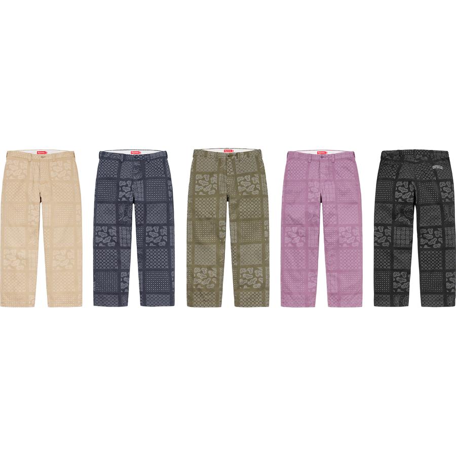 Supreme Paisley Grid Chino Pant releasing on Week 10 for spring summer 20