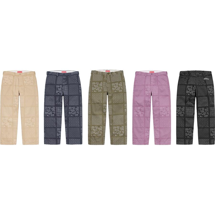 Supreme Paisley Grid Chino Pant for spring summer 20 season