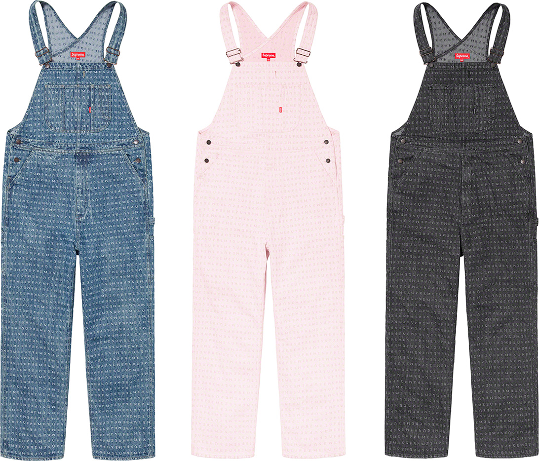 Jacquard Logos Denim Overalls - spring summer 2020 - Supreme