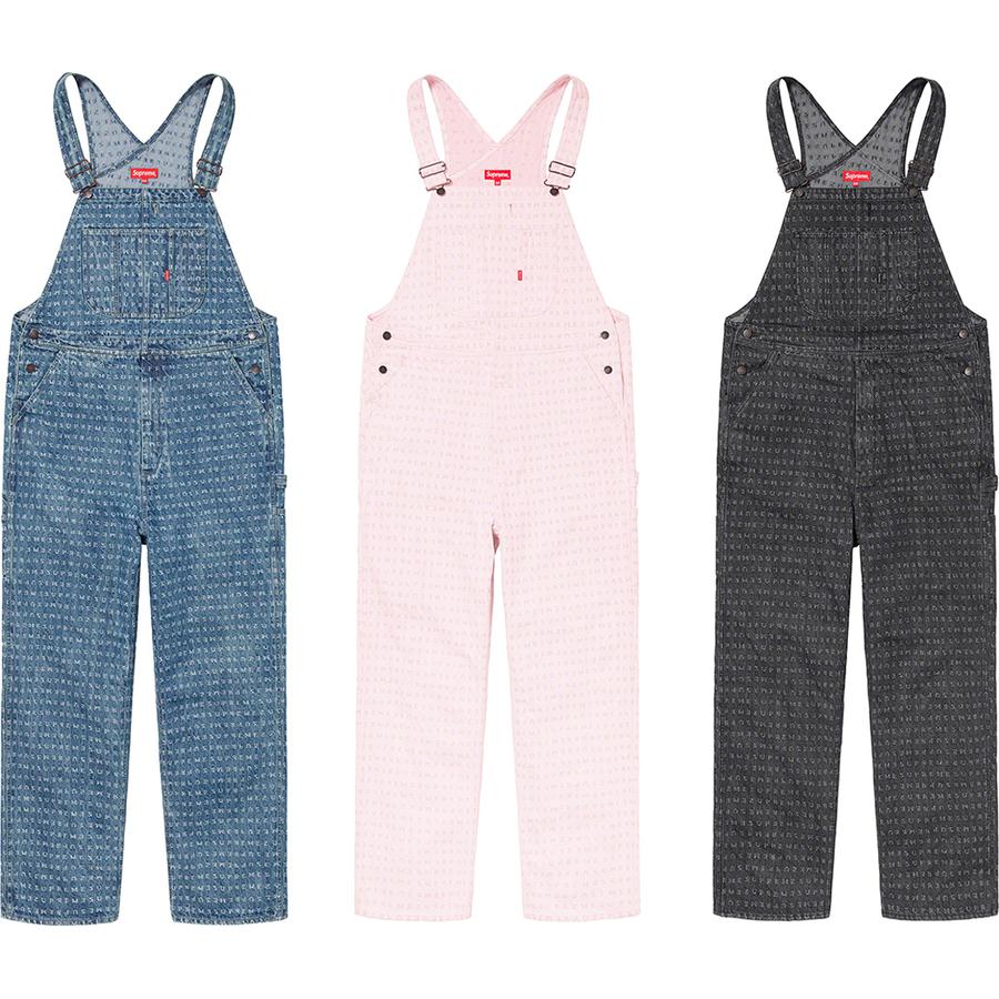 Supreme Jacquard Logos Denim Overalls for spring summer 20 season