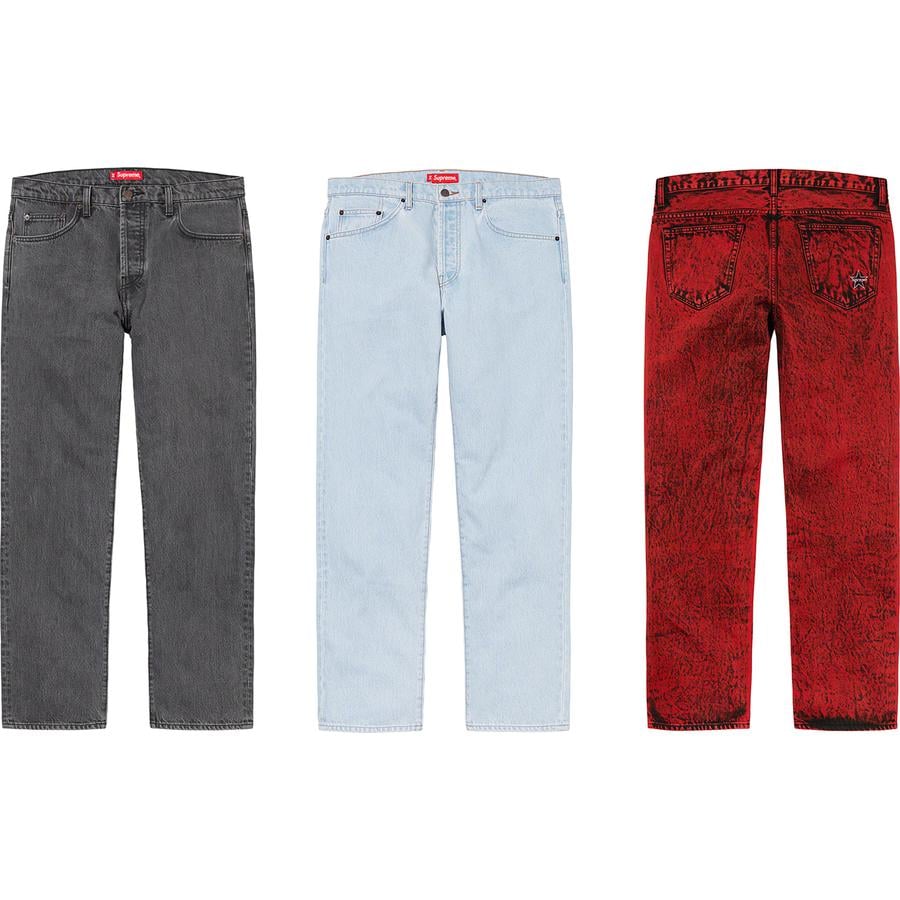 Supreme Washed Regular Jean released during spring summer 20 season