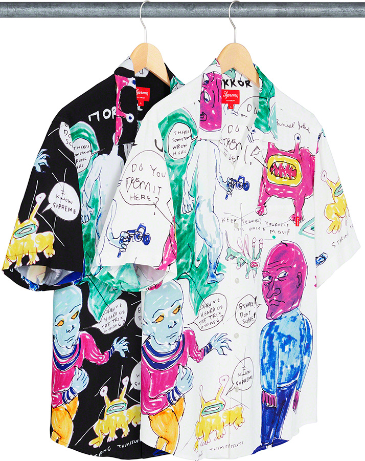 supreme daniel johnston rayon shirt