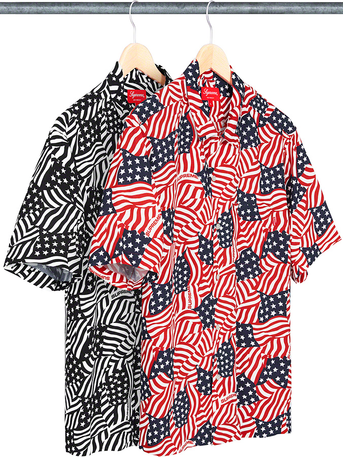 シャツ Supreme Supreme / Flags Rayon S/S Shirt 赤 Lサイズの通販 by コレクション's shop