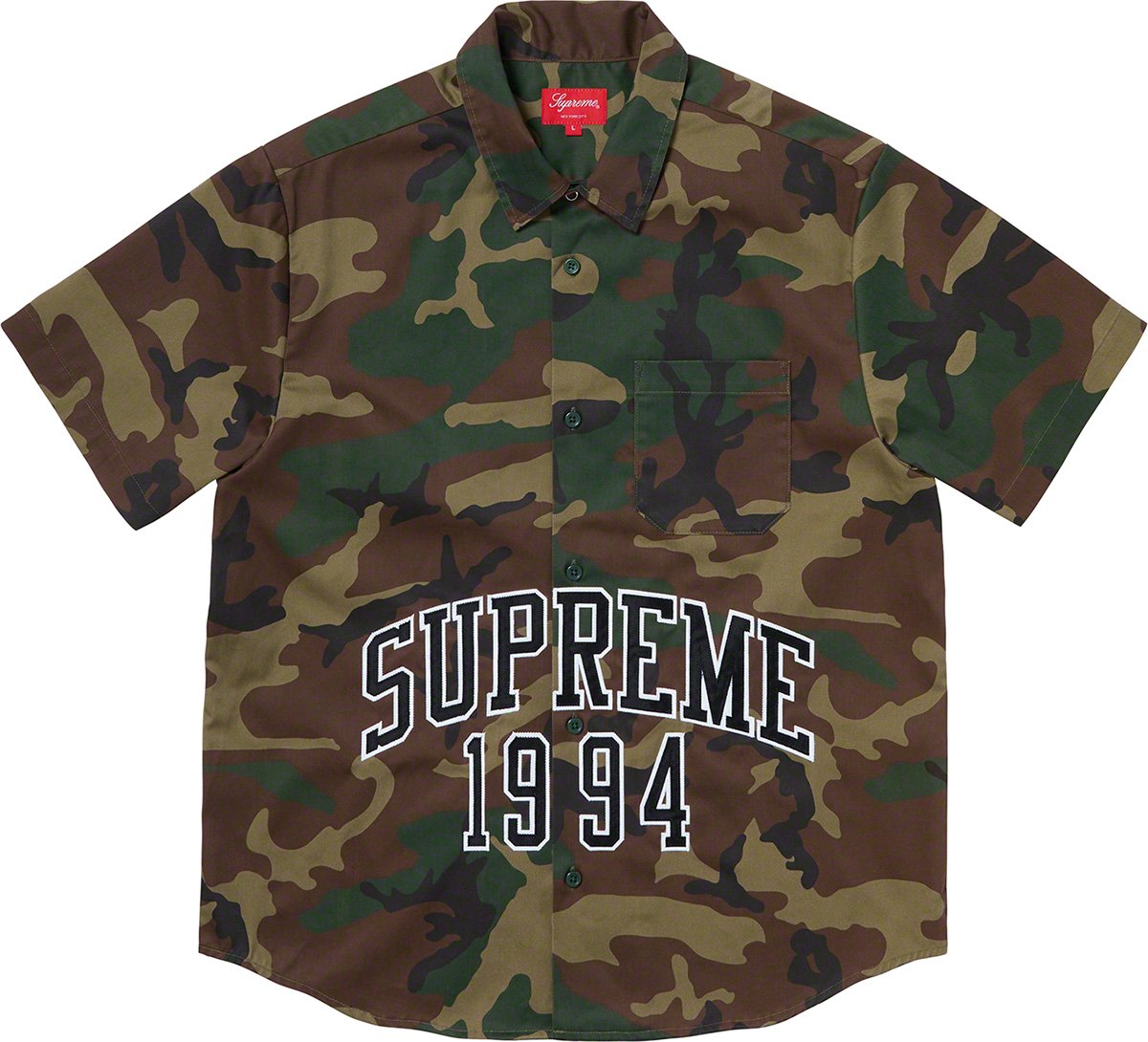 Supreme Arc logo S/S work shirt L