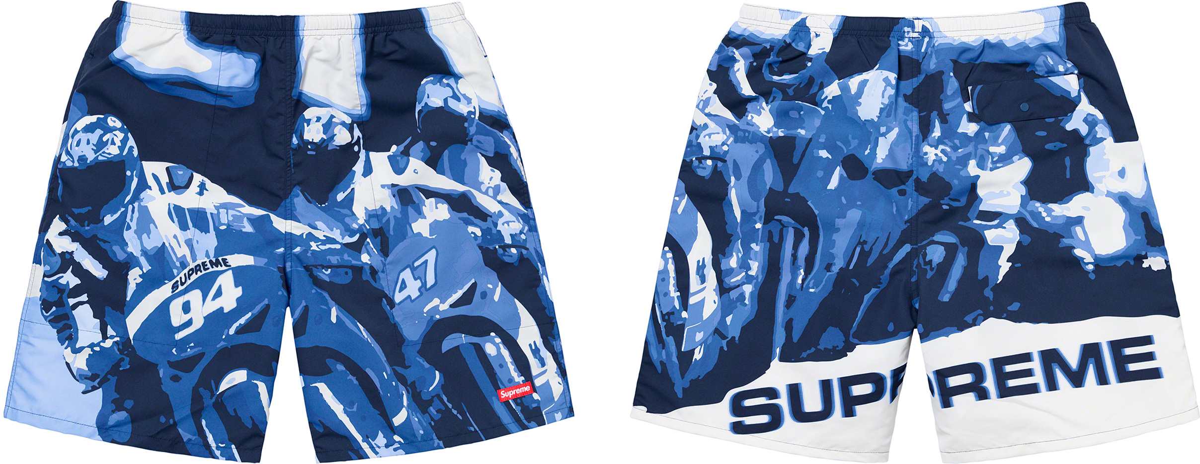 Supreme logo patch Cargo Water Shorts   Farfetch