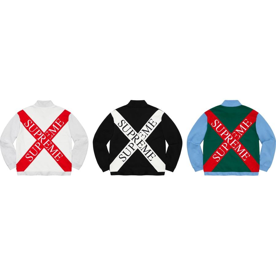 Supreme Cross Half Zip Sweatshirt released during spring summer 20 season