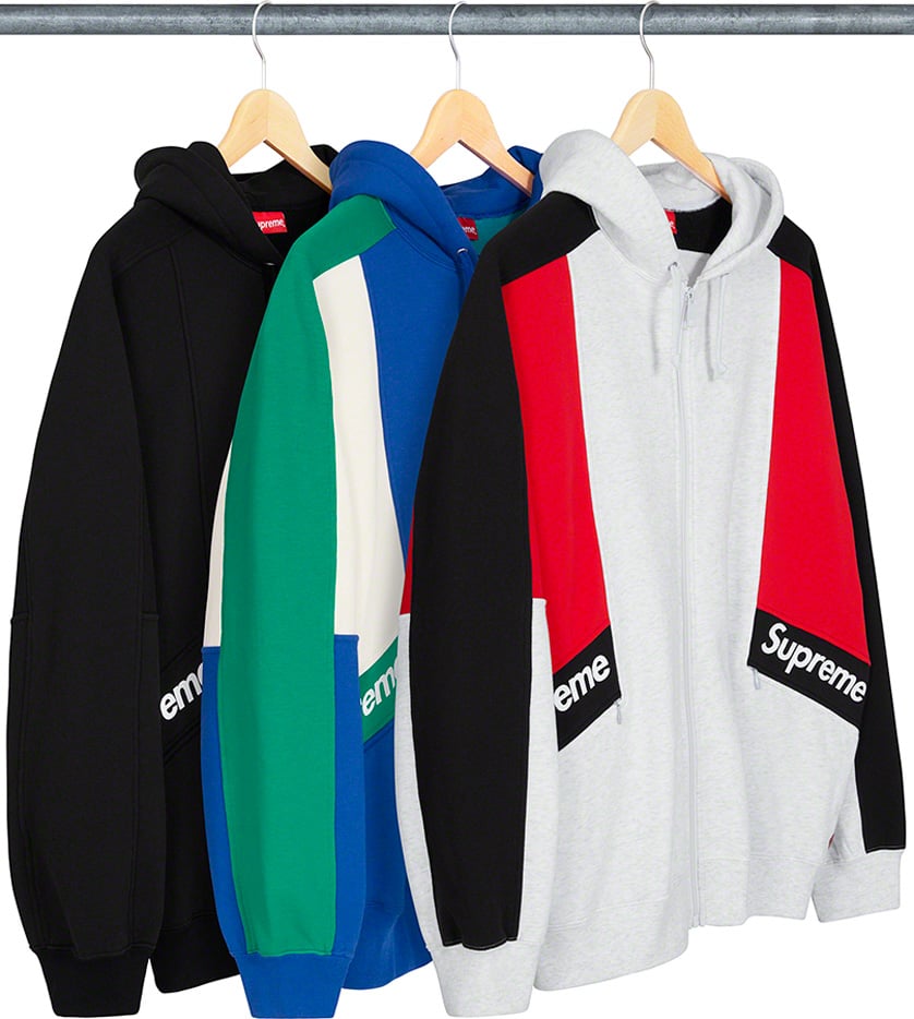 Supreme Color blocked zip up hooded-