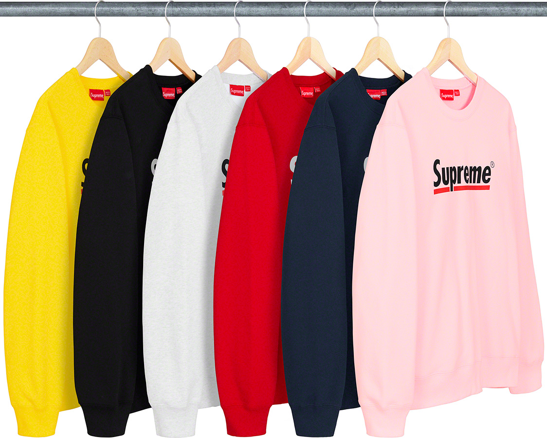 Supreme Underline Crewneck  Mサイズ　ブラック