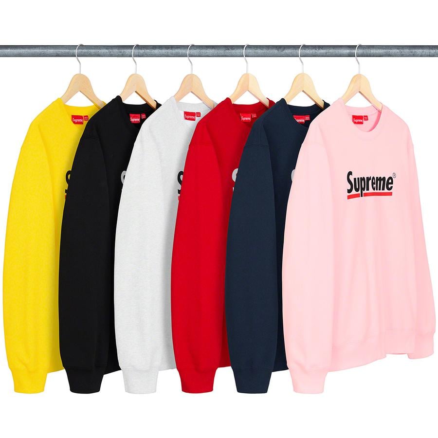 Supreme Underline Crewneck Pink Sサイズ