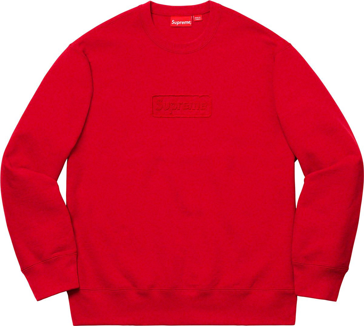 supreme cutout  logo crewneck