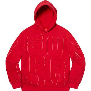 supreme cut out letters hoodie