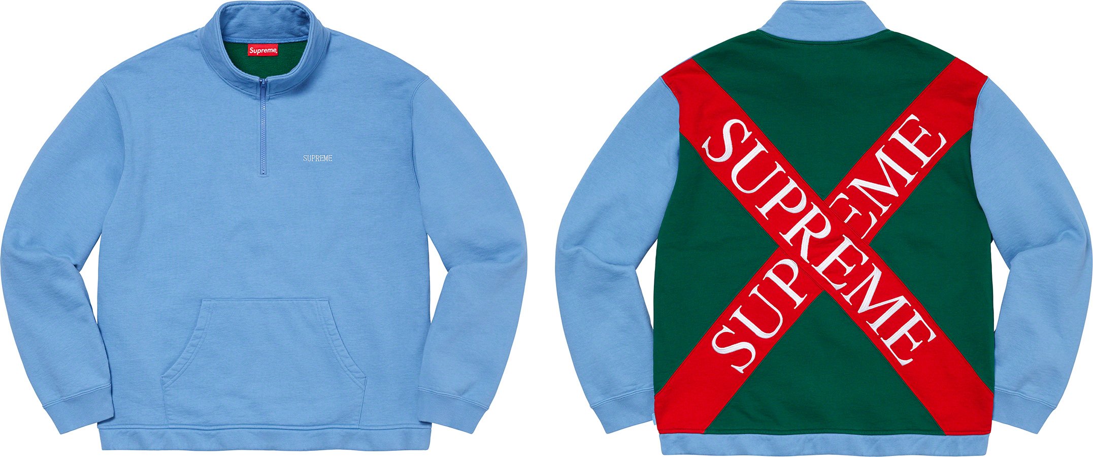 Cross Half Zip Sweatshirt - spring summer 2020 - Supreme