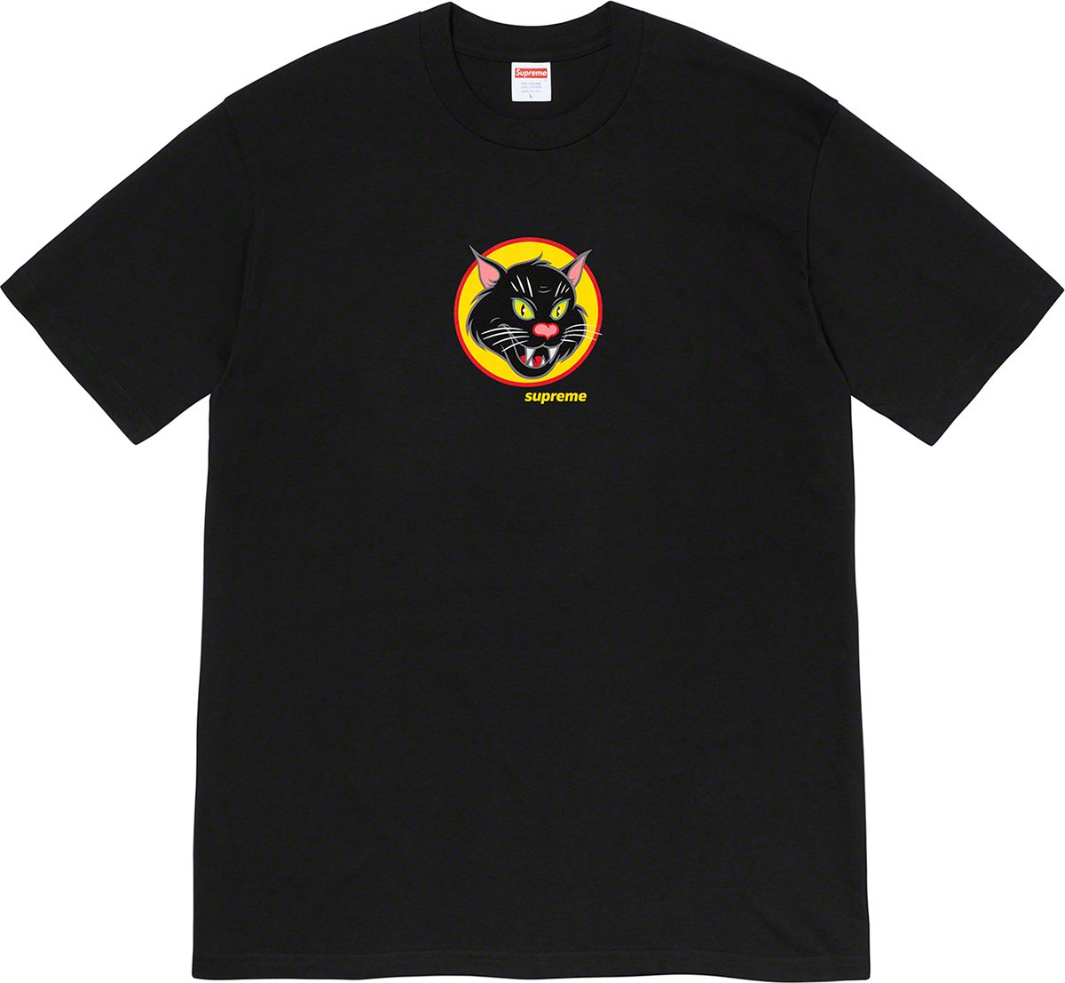 Supreme Black Cat Tee / Orange L Size