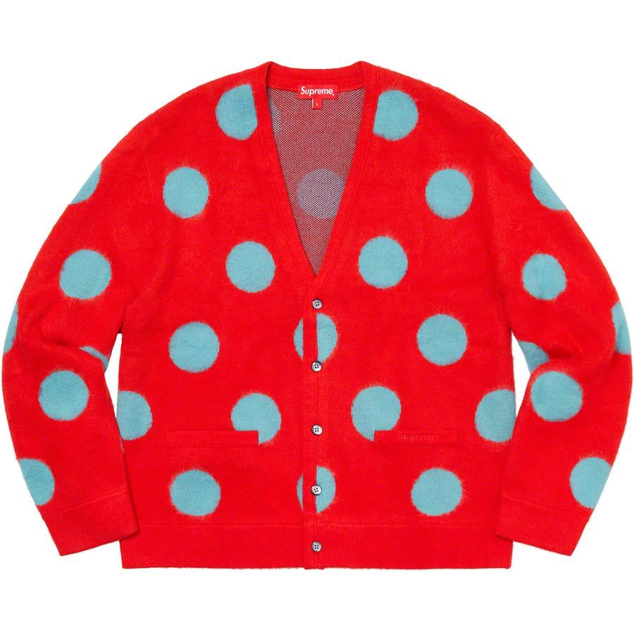 supreme brushed polka dot cardigan S ...