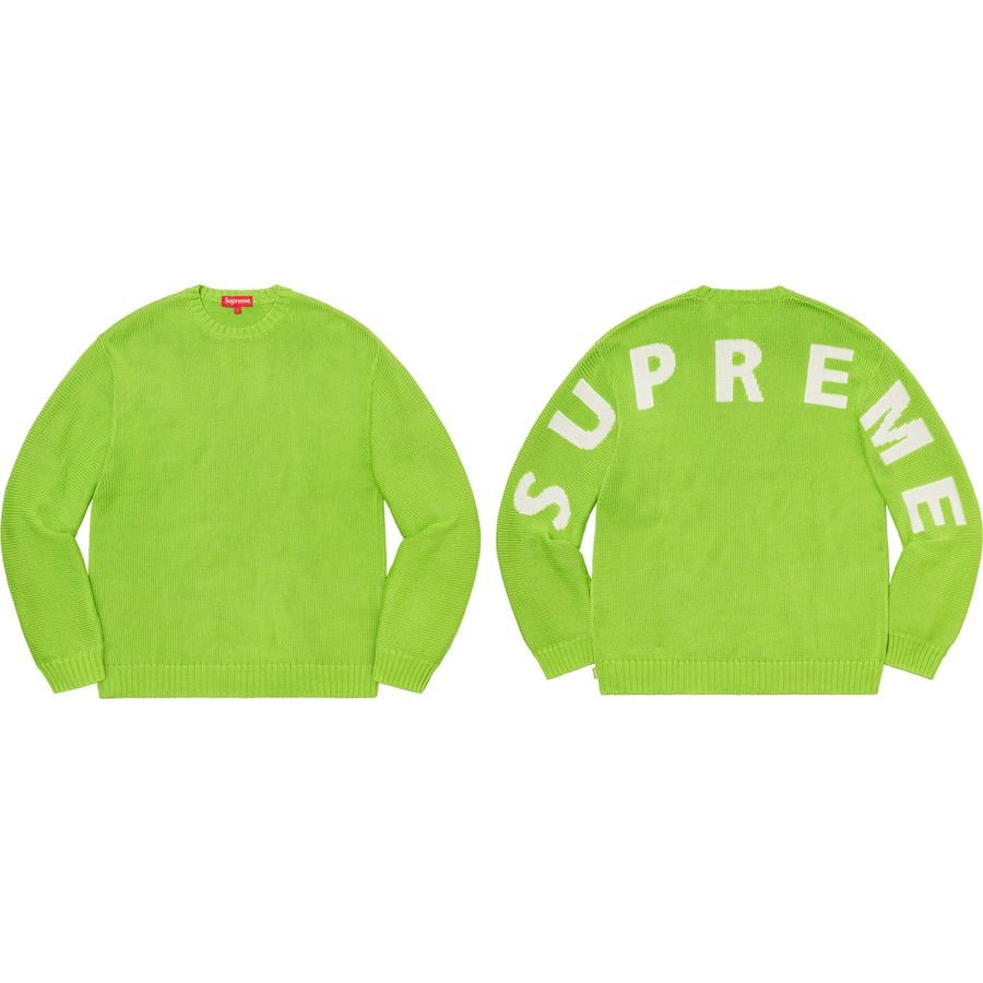 オータムセール 20SS Supreme Back Logo Sweater L 緑 キムタク