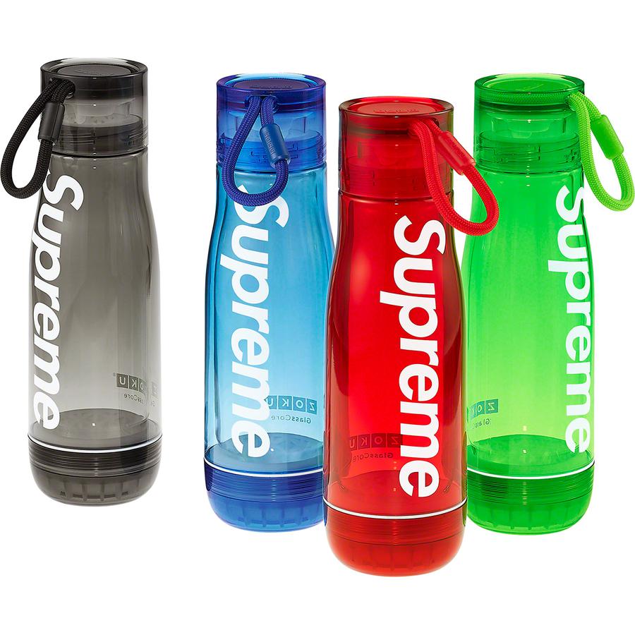 Details on Supreme Zoku Glass Core 16 oz. Bottle from spring summer
                                            2021 (Price is $48)