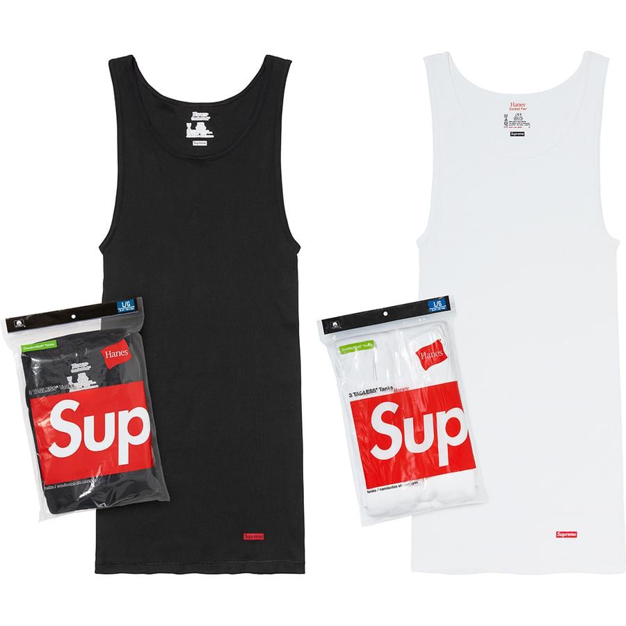 Supreme Supreme Hanes Tagless Tank Tops (3 Pack) releasing on Week 13 for spring summer 2021