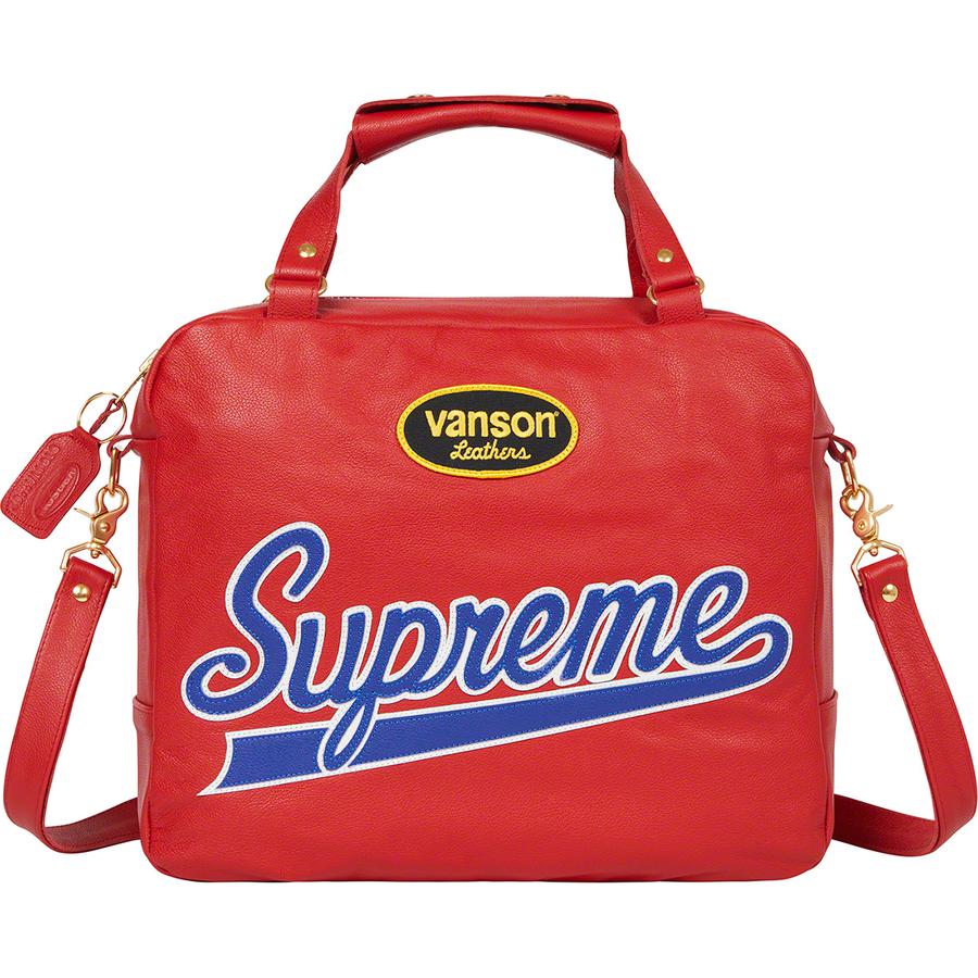 Details on Supreme Vanson Leathers Spider Web Bag  from spring summer 2021 (Price is $598)