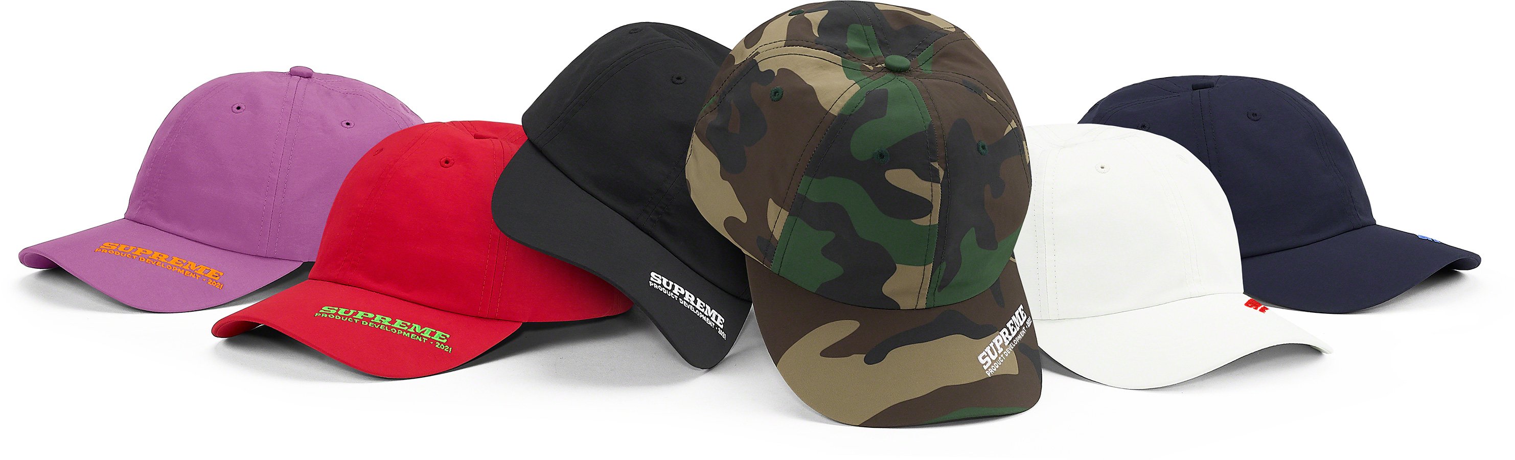 supreme Visor Logo 6-Panel Woodland Camo