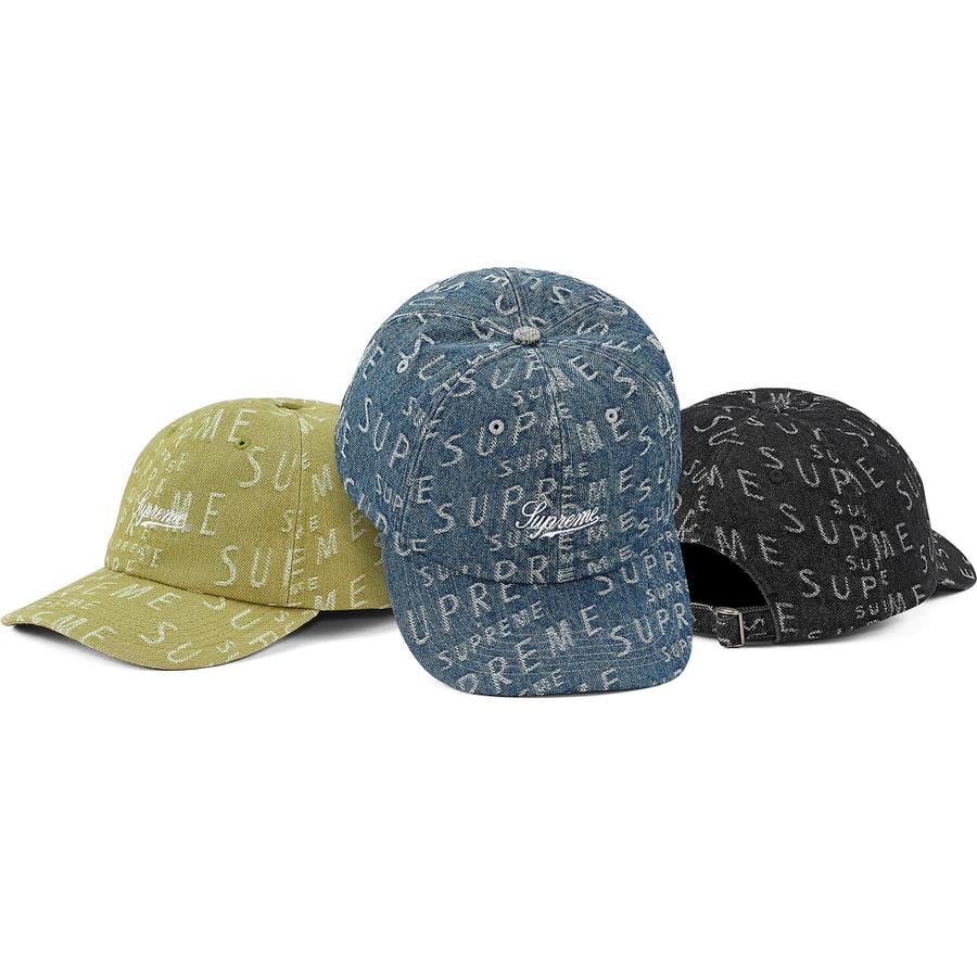 Supreme Warp Jacquard Logos Denim 6-Panel for spring summer 21 season