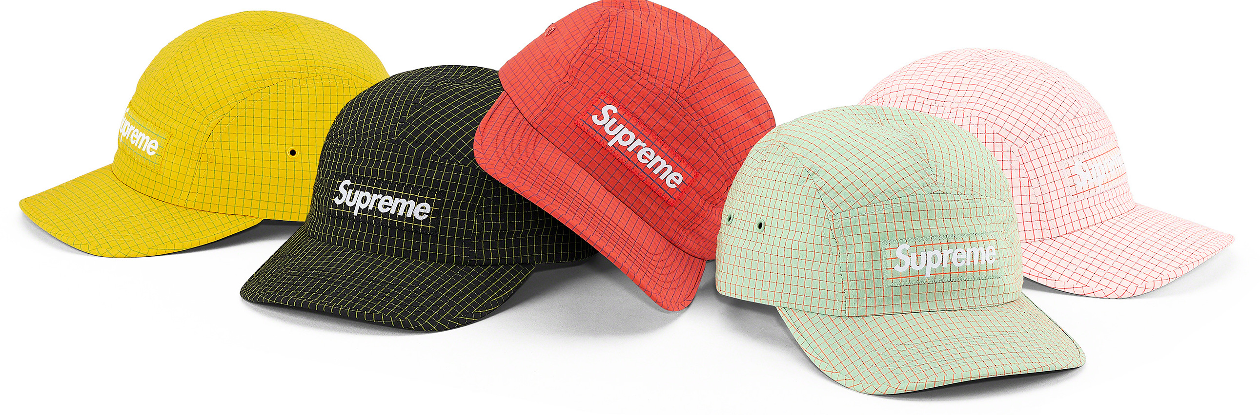 supreme 2-tone ripstop camp cap ブラック