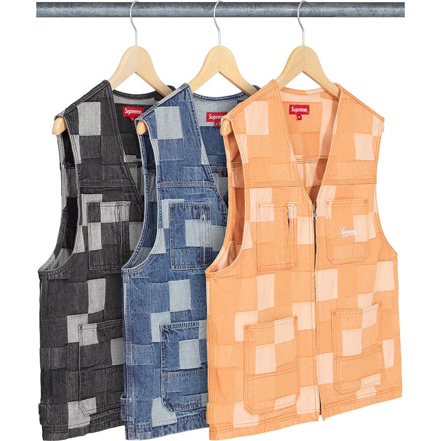 Supreme Patched Denim Vest for spring summer 21 season