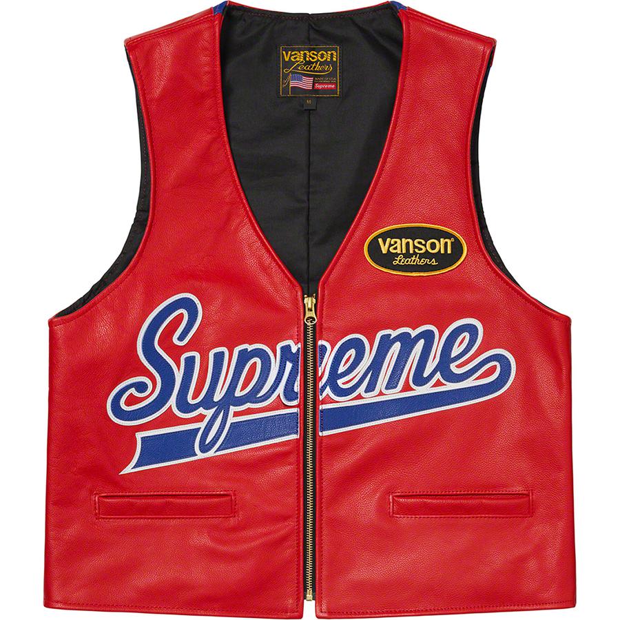 Details on Supreme Vanson Leathers Spider Web Vest  from spring summer
                                                    2021 (Price is $648)