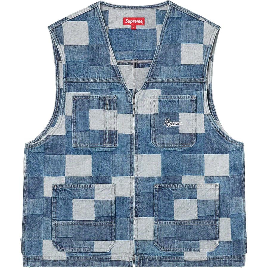 Details on Patched Denim Vest  from spring summer
                                                    2021 (Price is $148)