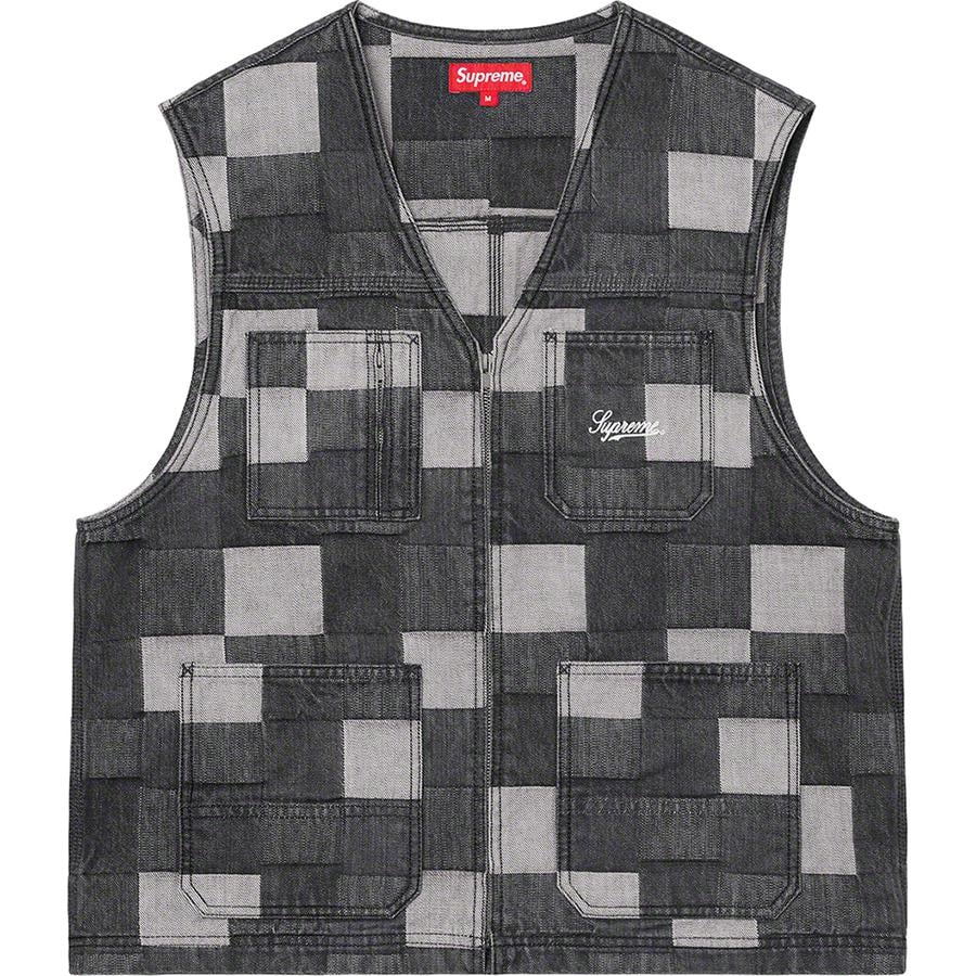 Details on Patched Denim Vest  from spring summer
                                                    2021 (Price is $148)