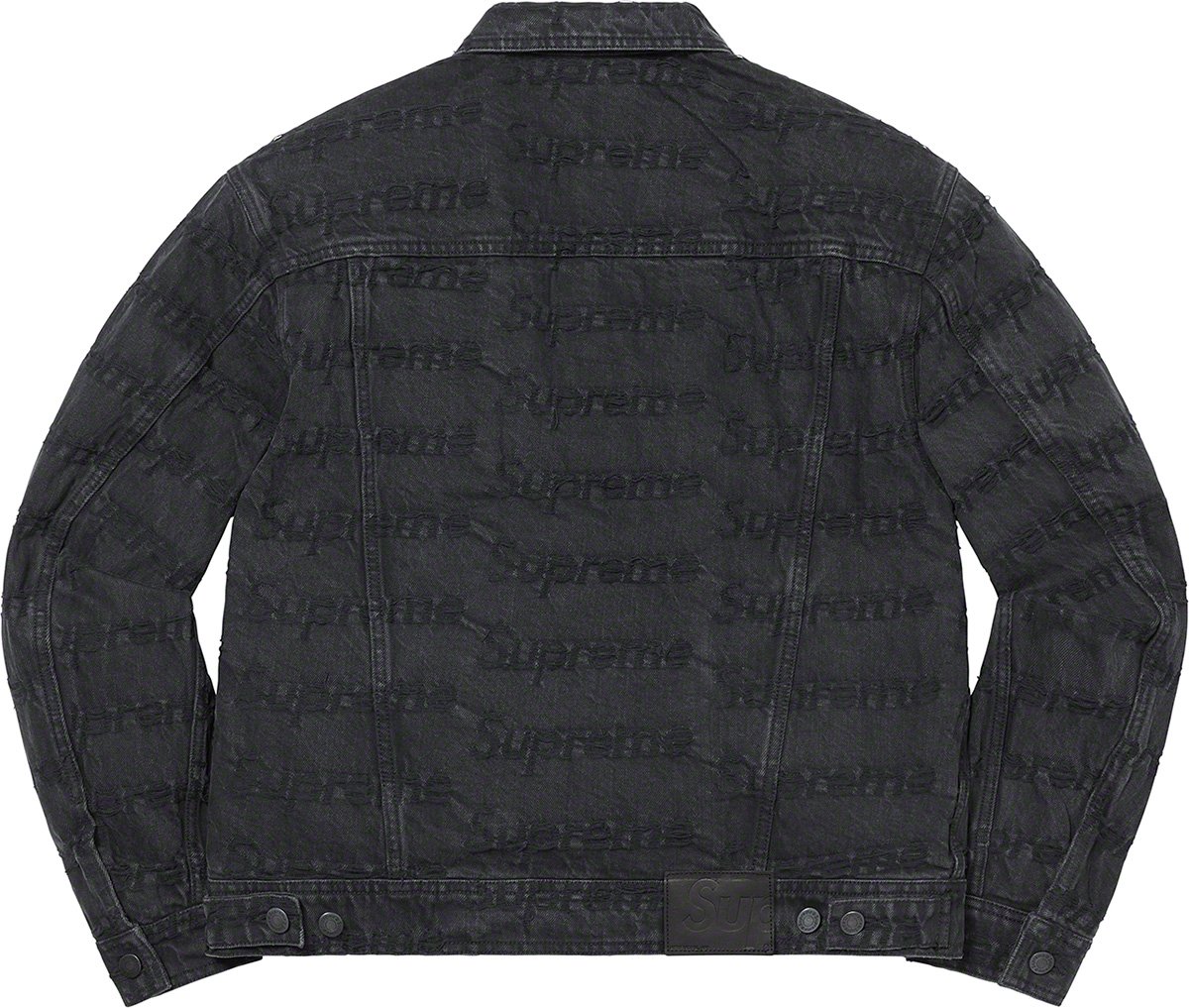 Frayed Logos Denim Trucker Jacket - spring summer 2021 - Supreme