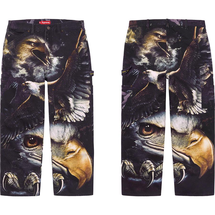 Supreme Eagle Double Knee Denim Painter Pant released during spring summer 21 season