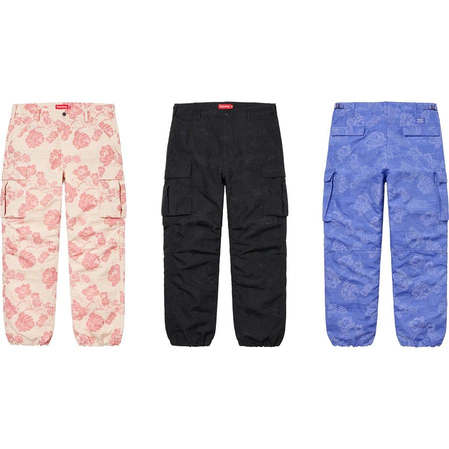 Supreme Floral Tapestry Cargo Pant released during spring summer 21 season