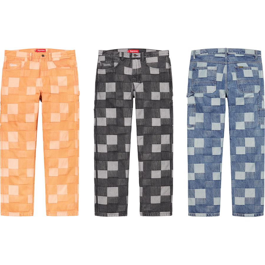 Supreme Patched Denim Painter Pant released during spring summer 21 season